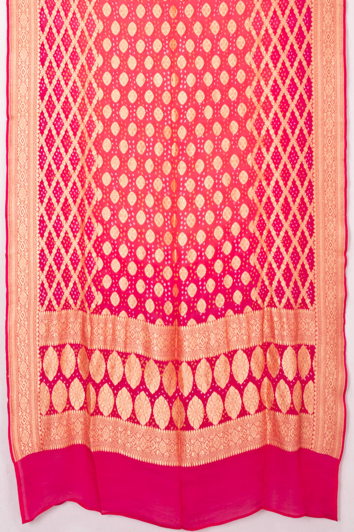 Pink Banarasi Georgette Dupatta 10073116