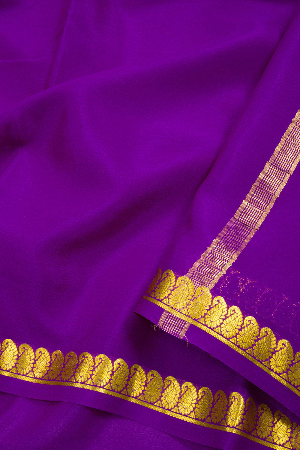 Royal Purple Mysore Crepe Silk Saree 10062318