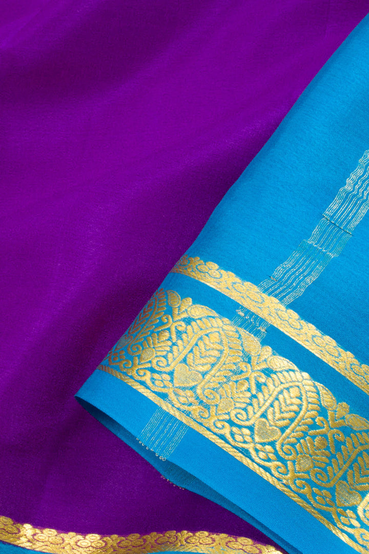 Royal Purple Mysore Crepe Silk Saree 10062319