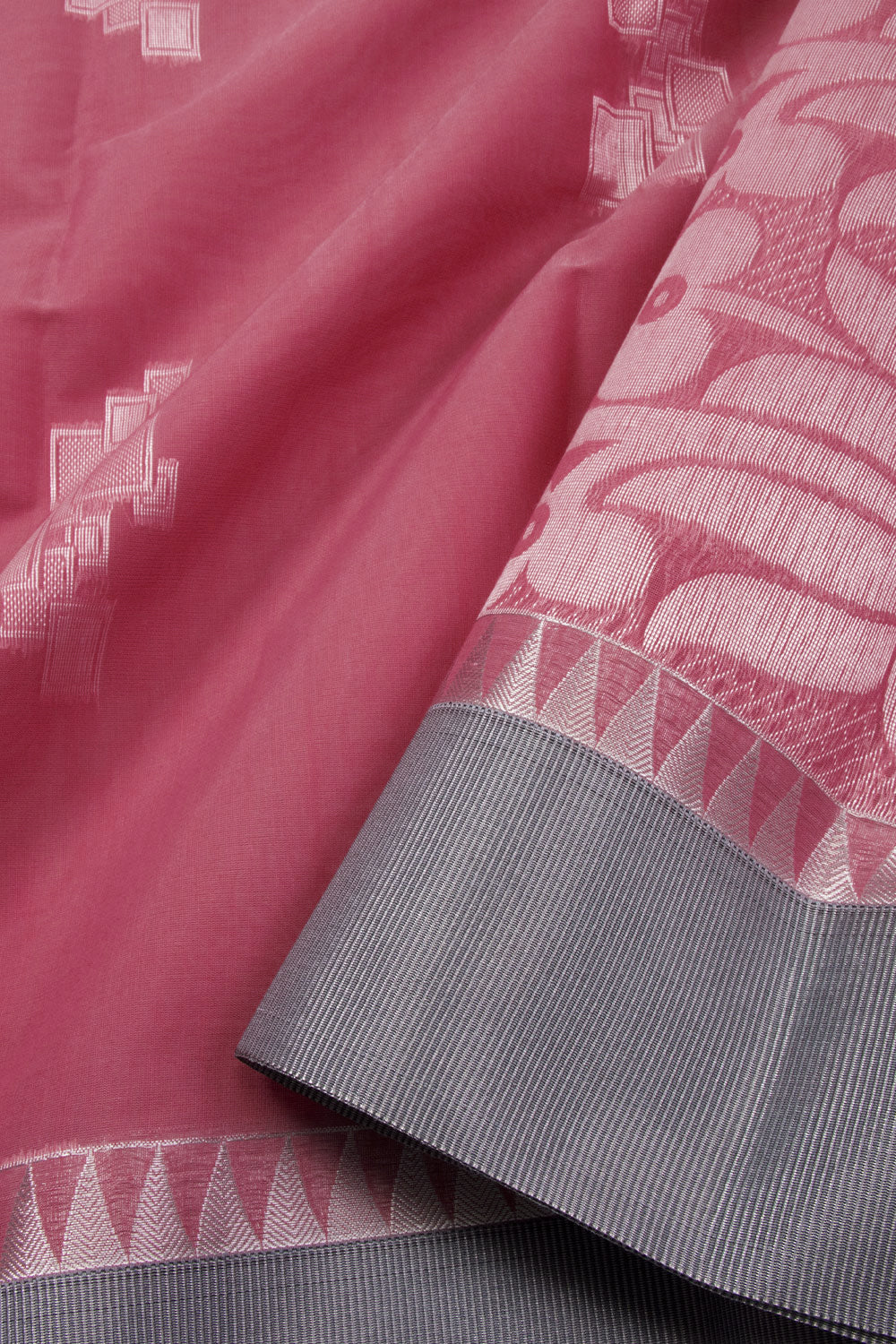 Pink South Silk Cotton Saree 10073591