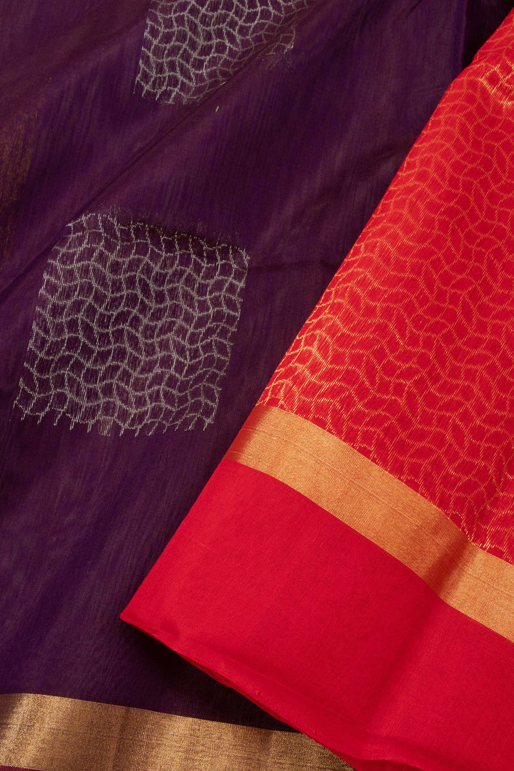 Maroon Handloom Kovai Silk Cotton Saree 10073762