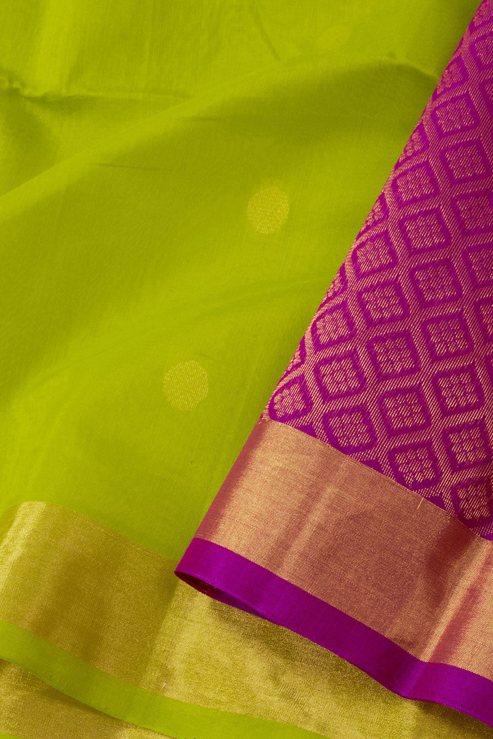 Green Handloom Kovai Silk Cotton Saree 10073763