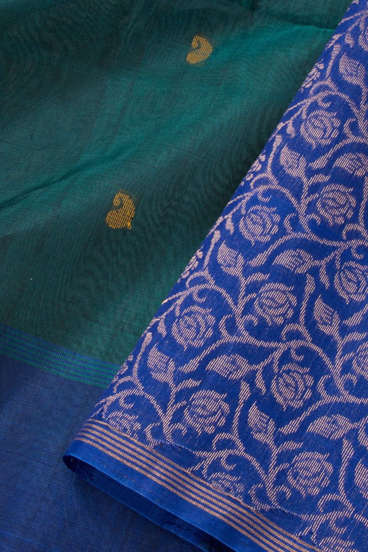 Green Handloom Kovai Silk Cotton Saree 10073764