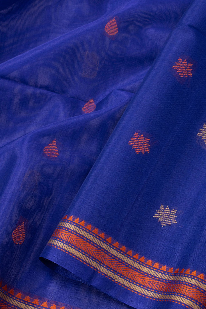 Blue Handloom Kovai Silk Cotton Saree 10073781