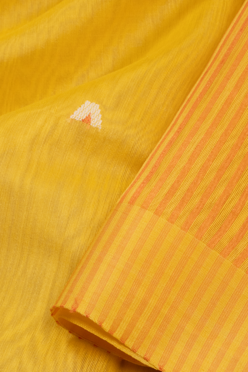 Yellow Handloom Chanderi Silk Cotton Saree