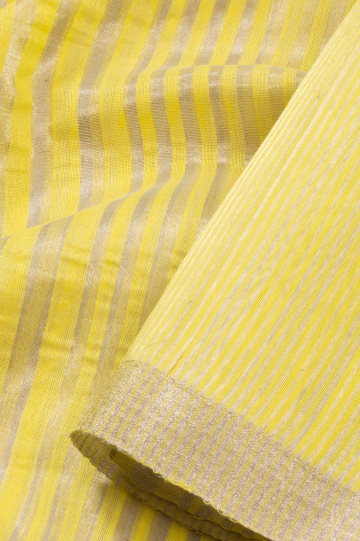 Yellow Handloom Chanderi Silk Saree 