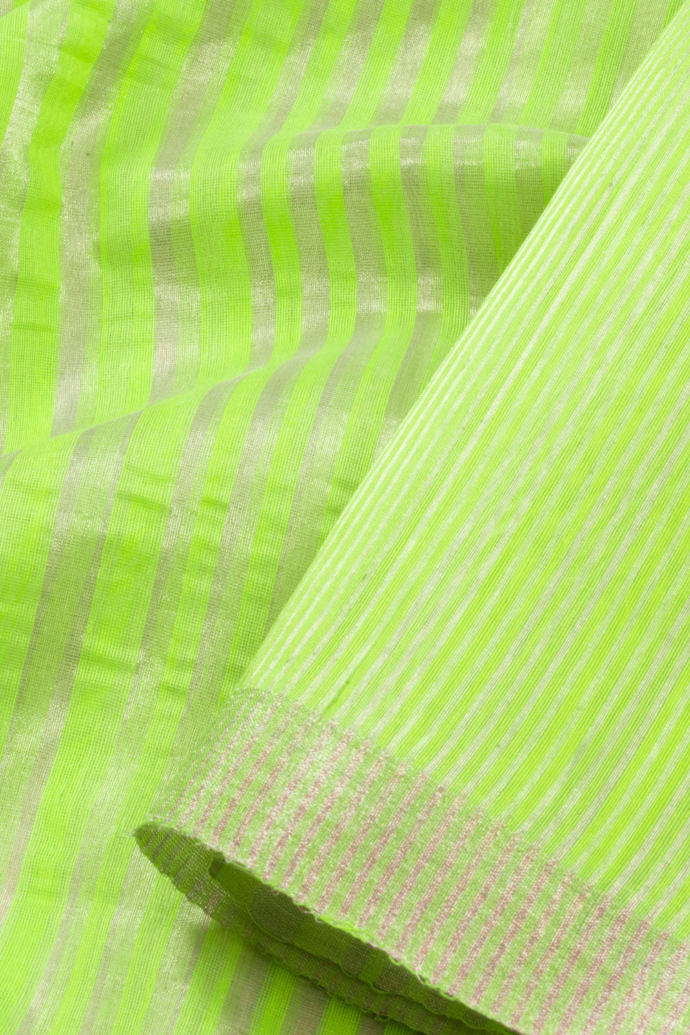 Green Handloom Chanderi Silk Saree