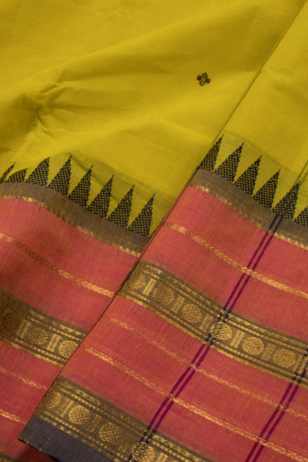 Yellow Handloom Chettinad Cotton Saree 10070029