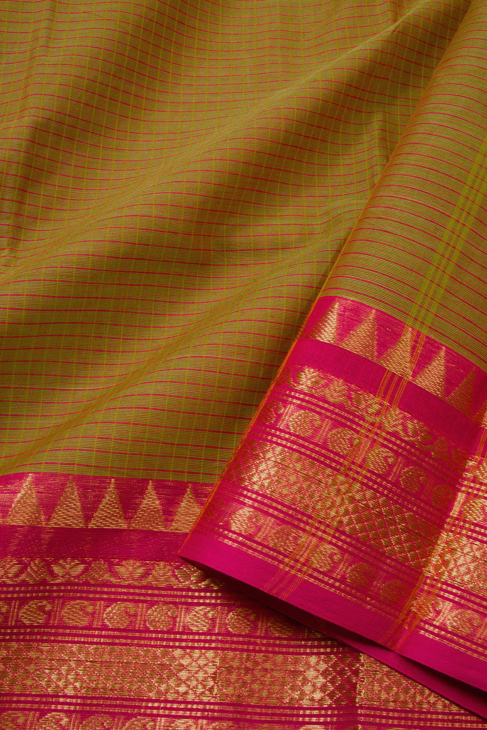 Yellow Handloom Chettinad Cotton Saree 10072675