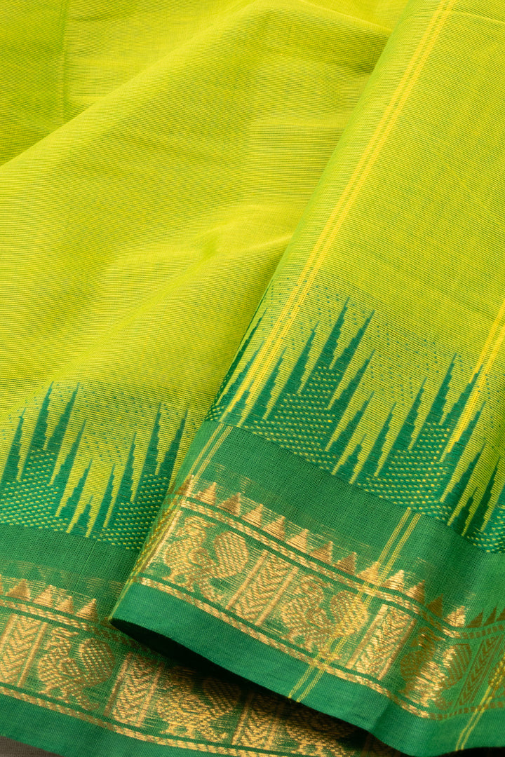 Green Handloom Chettinad Cotton Saree 10072710