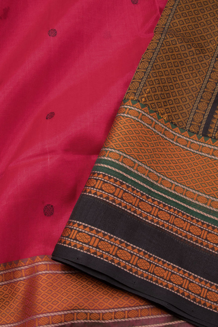 Peach Handloom Kanchi Silk Cotton Saree 10073554