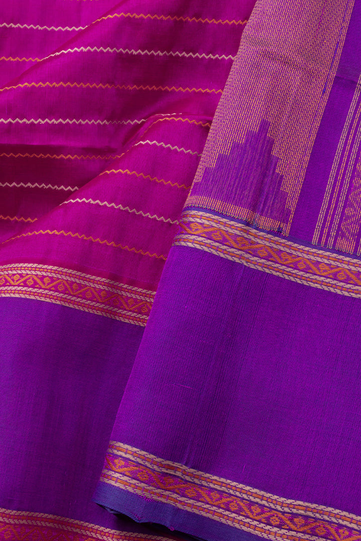 Pink Handloom Kanchi Silk Cotton Saree 10073568