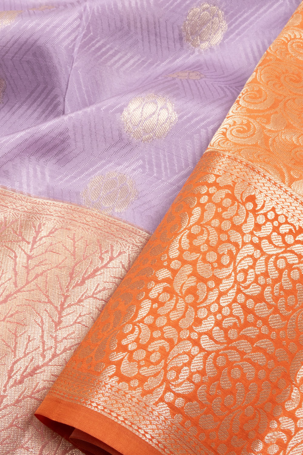 Violet Kanjivaram Blended Silk Saree