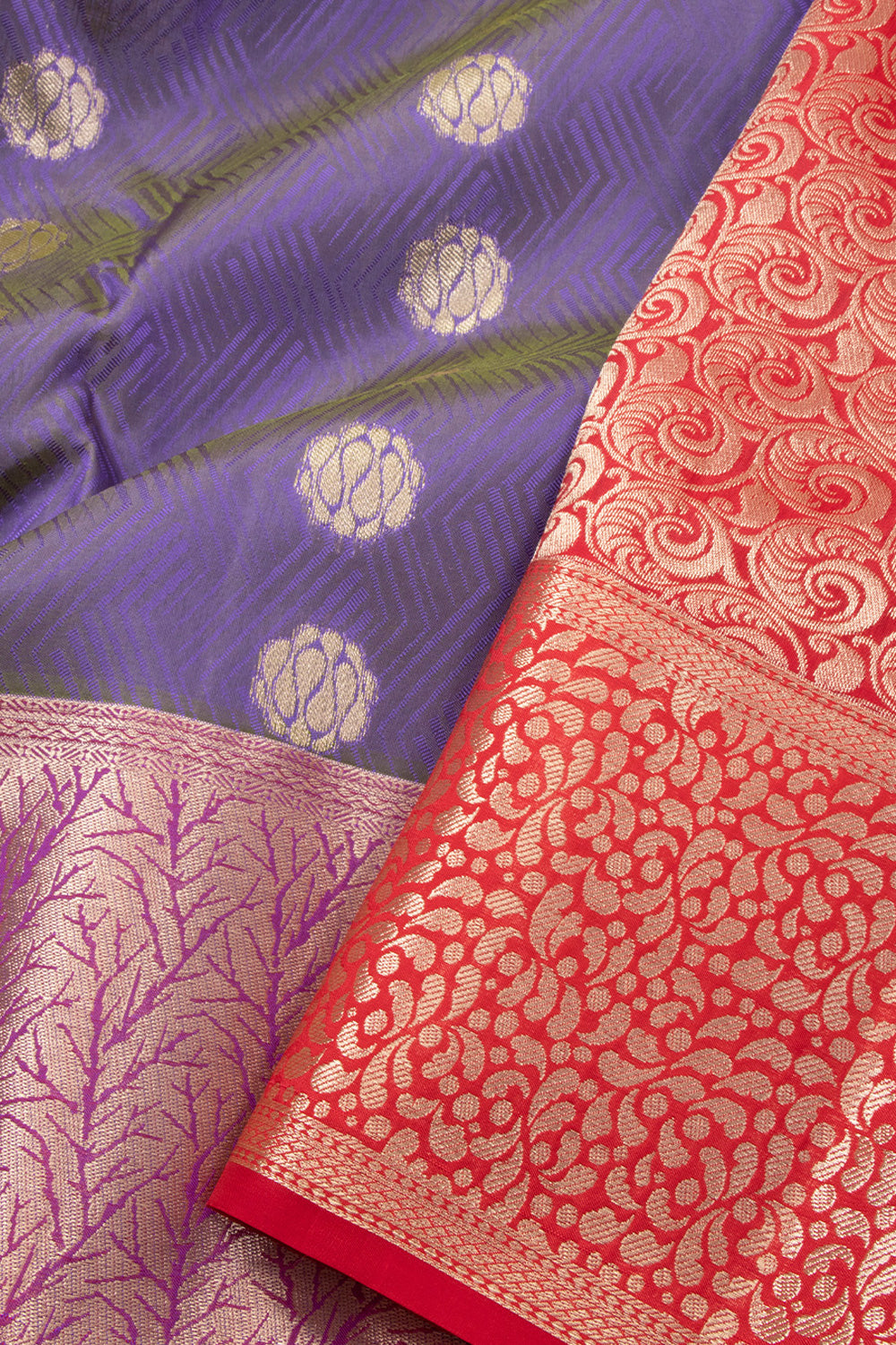 Purple Handloom Kanjivaram Blanded silk 10072900