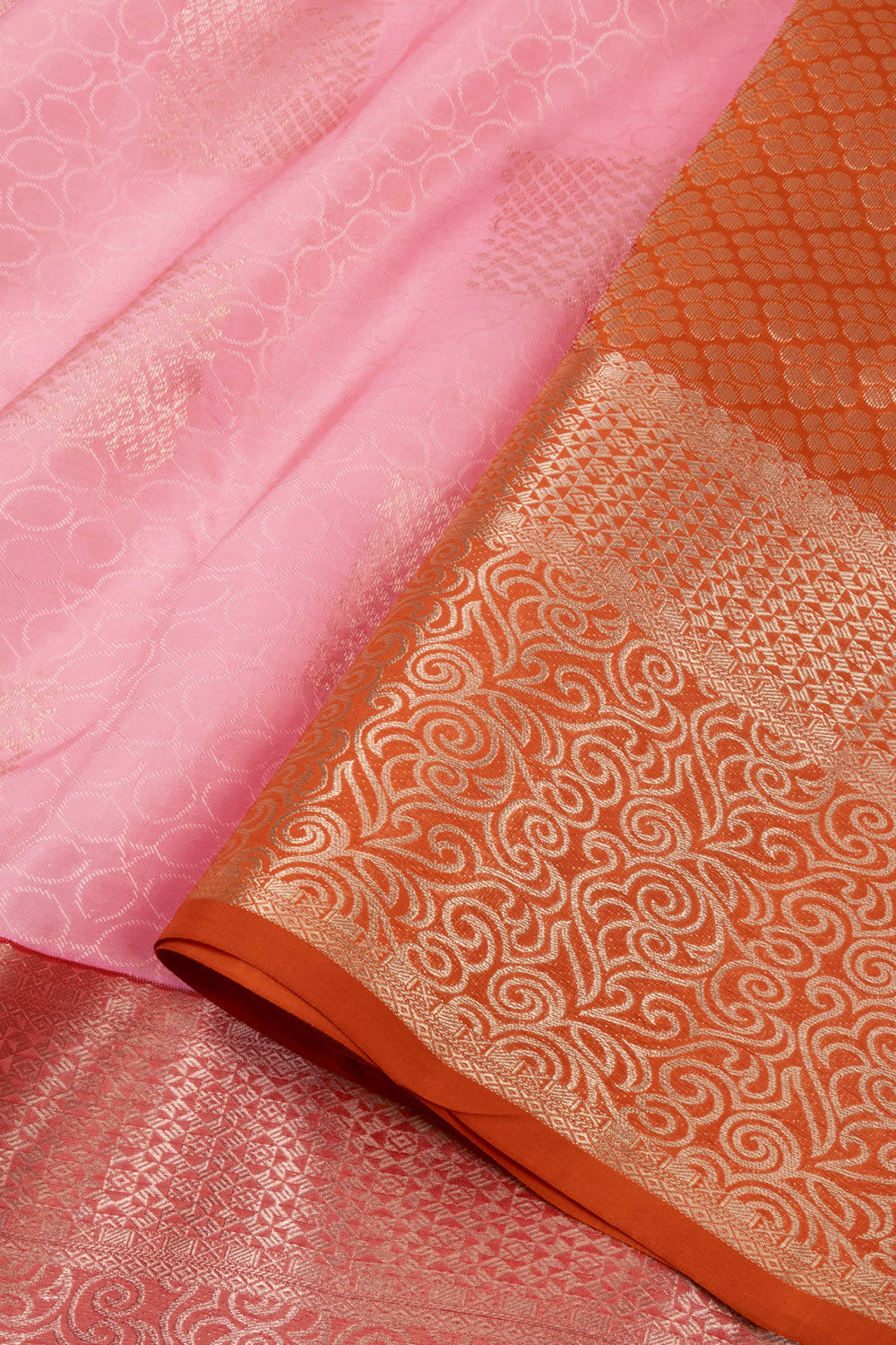 Pink Handloom Kanjivaram Silk Saree 10073840