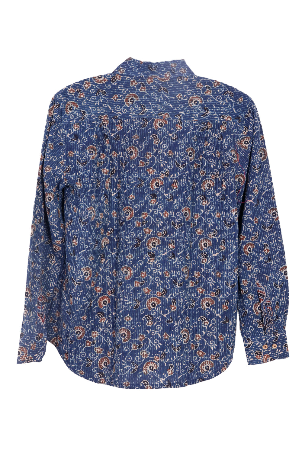 Blue Full Sleeve Ajrakh Printed Cotton Mens Shirt 10072999