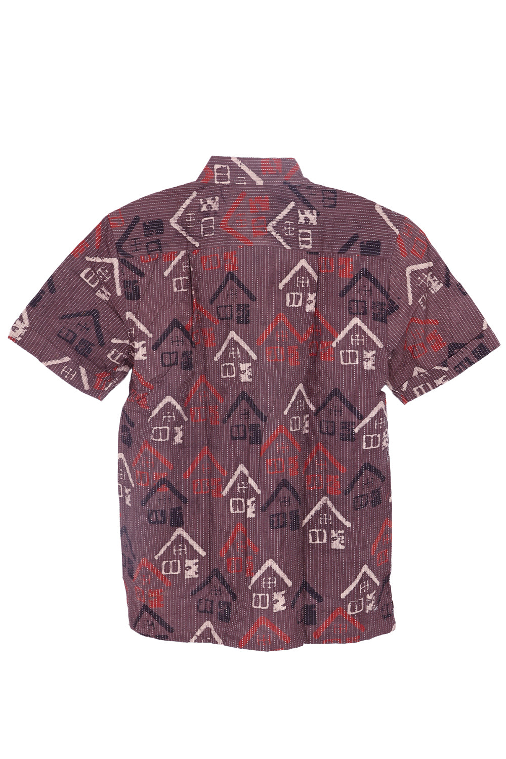 Brown Half Sleeve Ajrakh Printed Cotton Mens Shirt 10073049