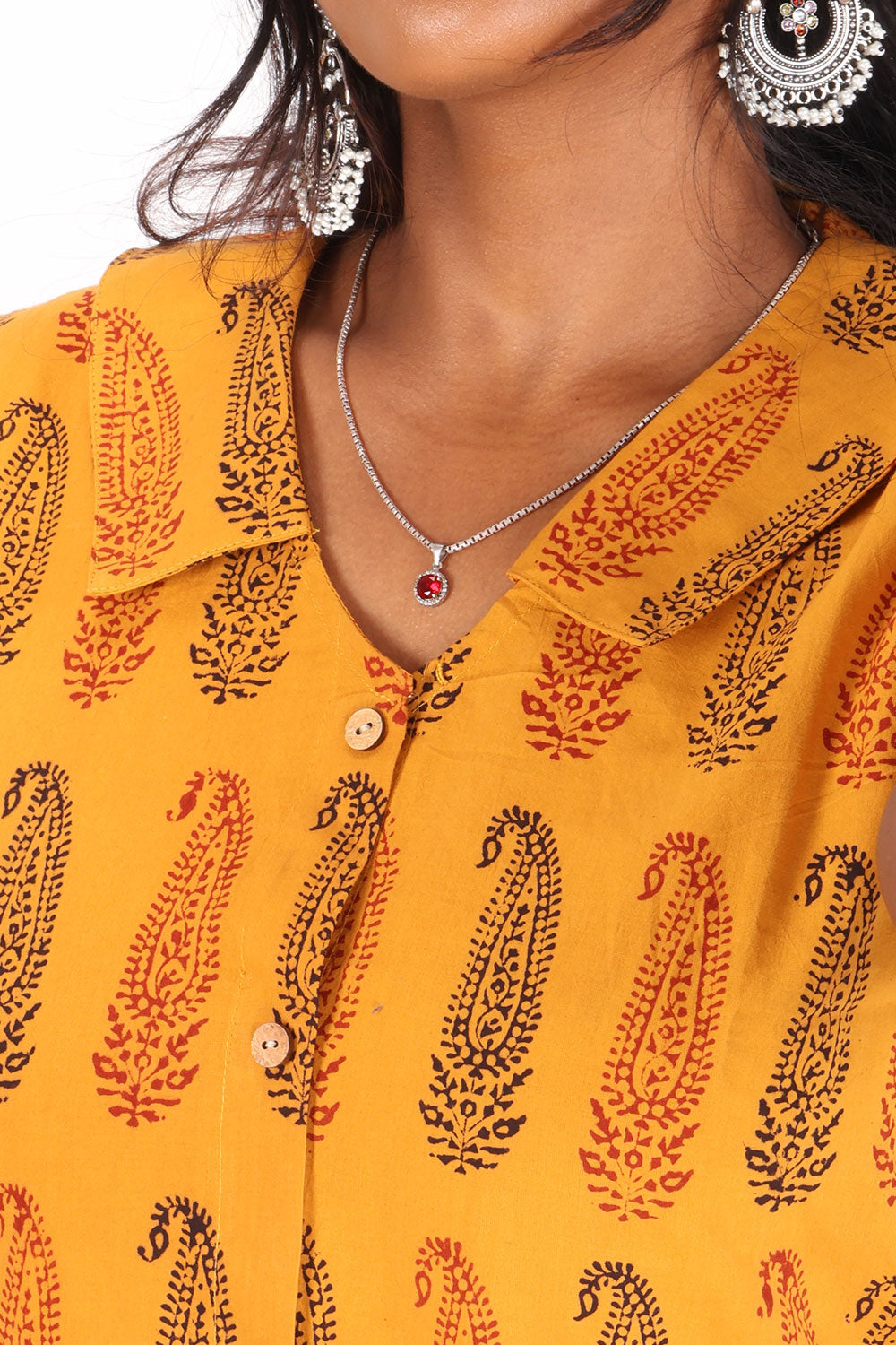 Yellow Bagh Printed Cotton Kurti