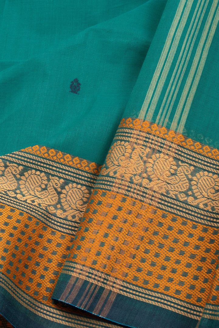 Blue Handloom Kanchi Cotton Saree