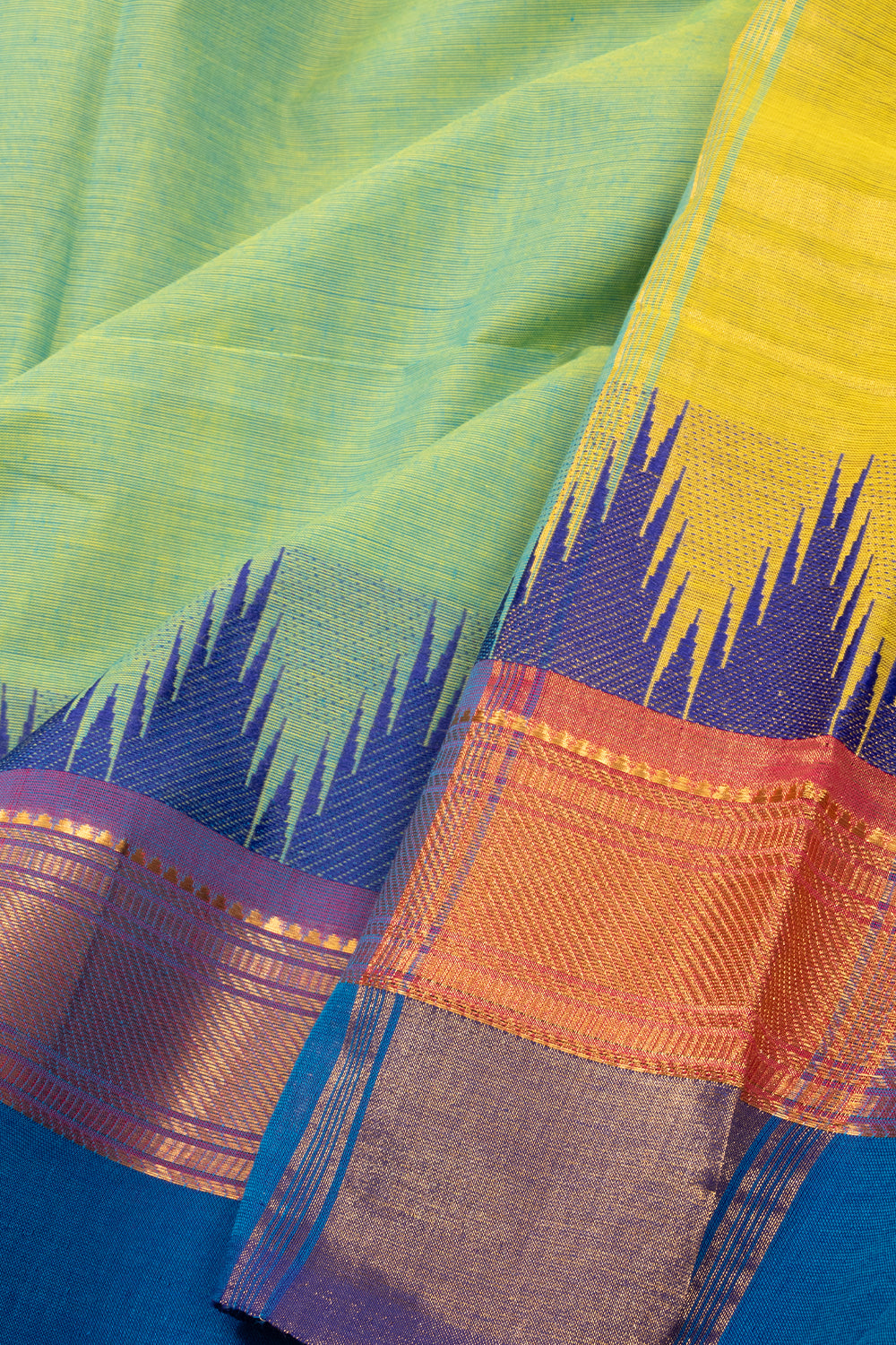 Green Handloom Kanchi Cotton Saree