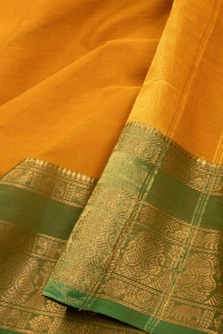 Orange Handloom Kanchi Cotton Saree