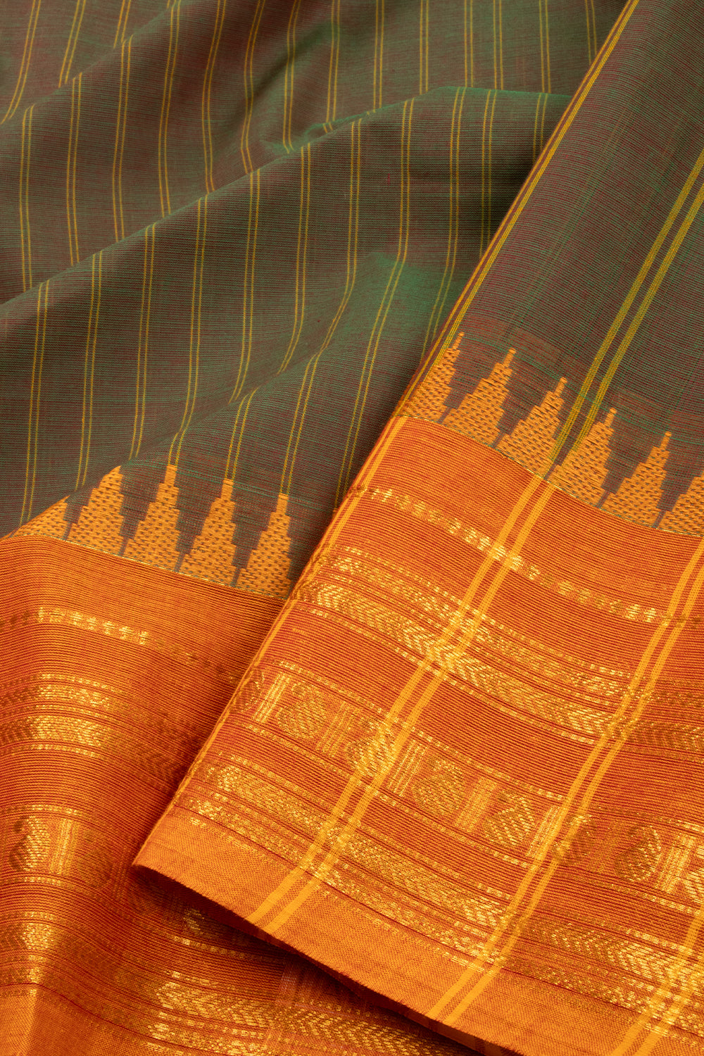 Green Handloom Kanchi Cotton Saree