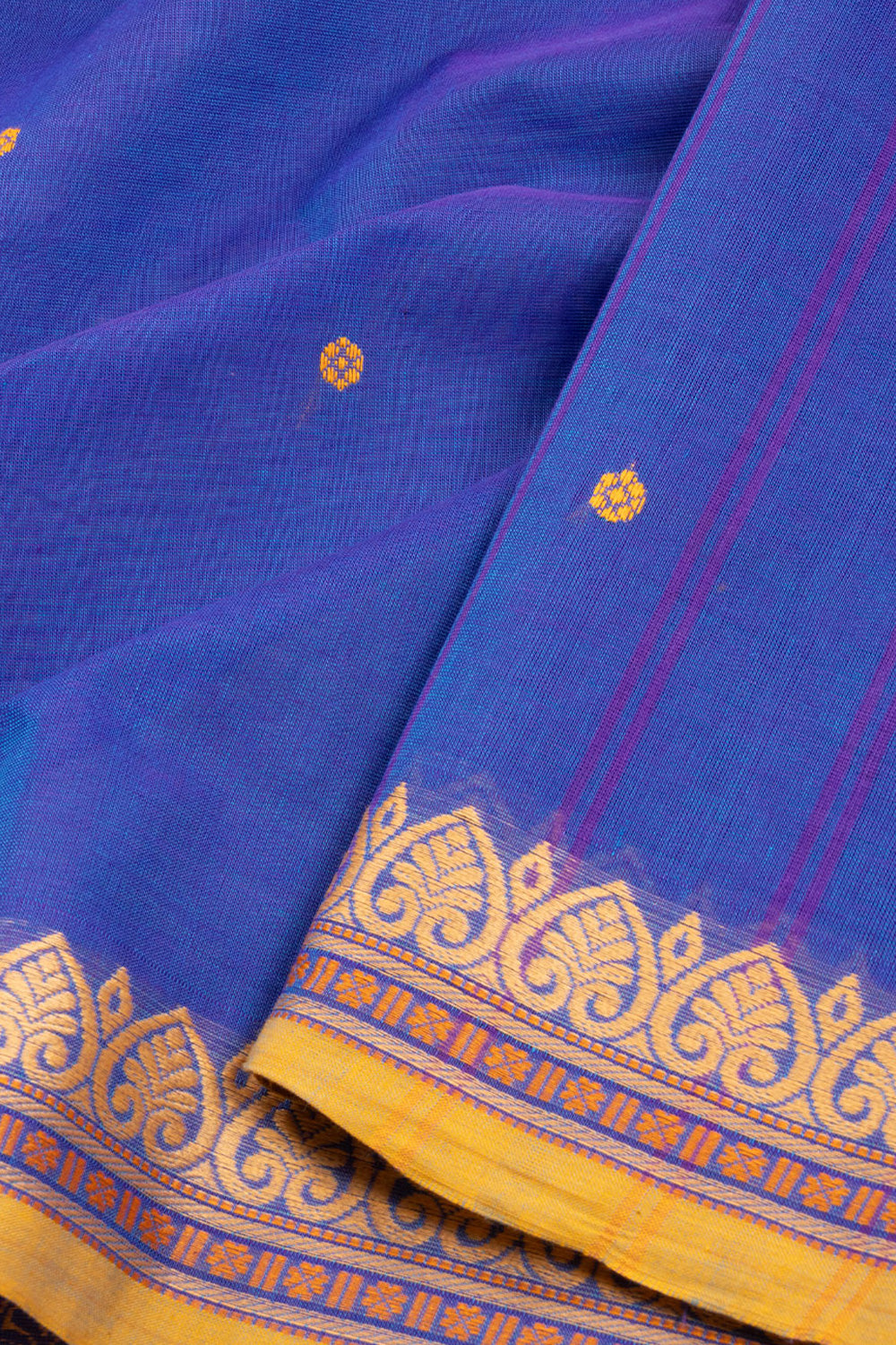 Blue Handloom Kanchi Cotton Saree