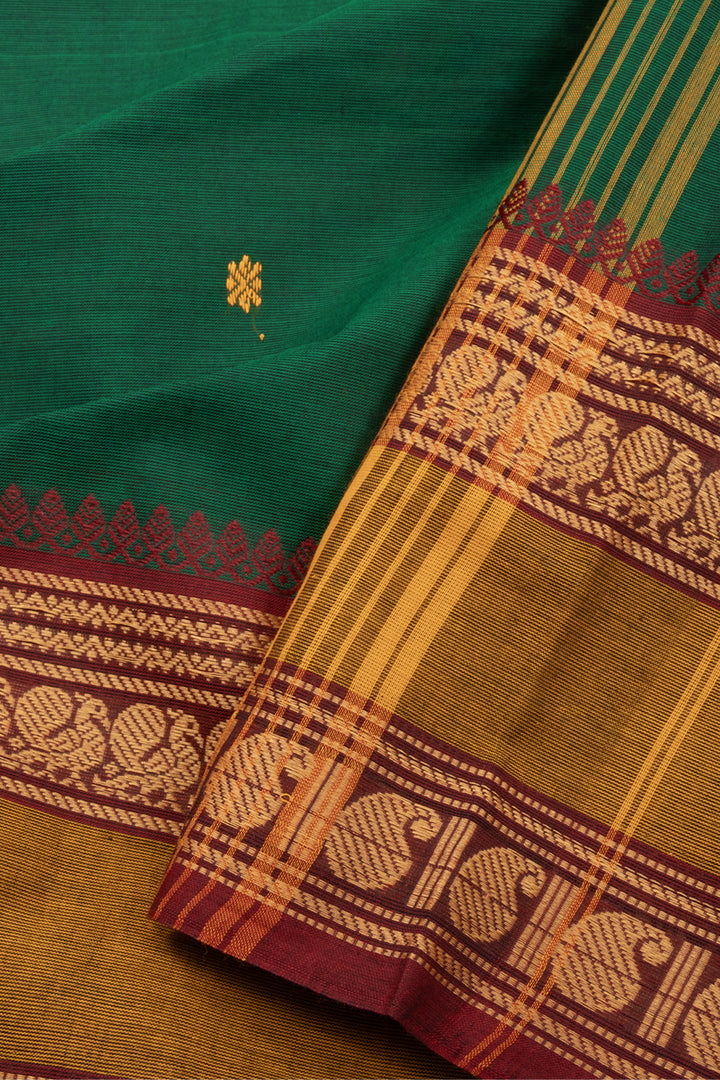 Green Handloom Kanchi Cotton Saree