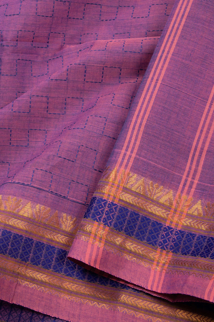 Pink Handloom Kanchi Cotton Saree 