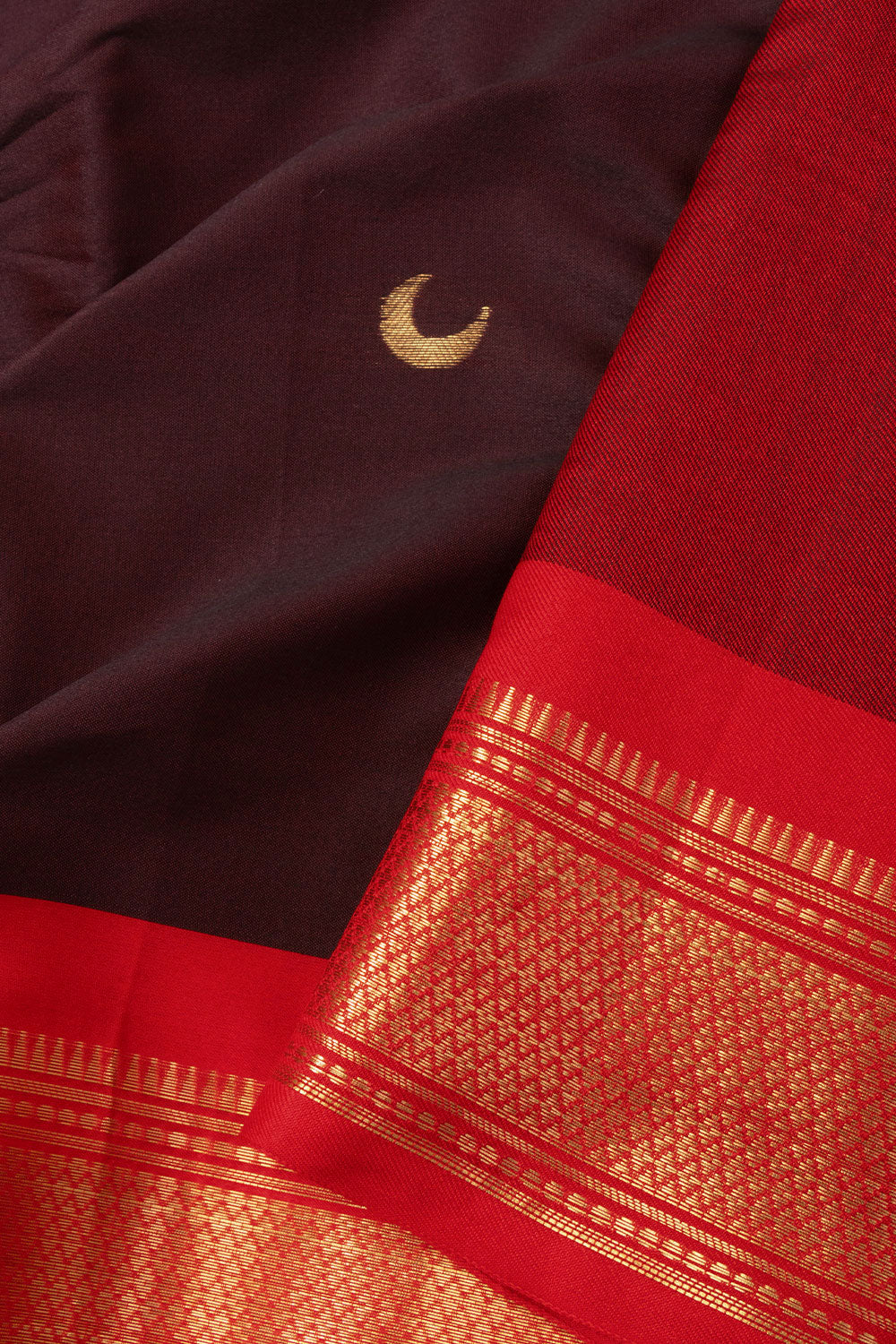 Brown Handloom Chandrakon Paithani Silk Saree 10073630