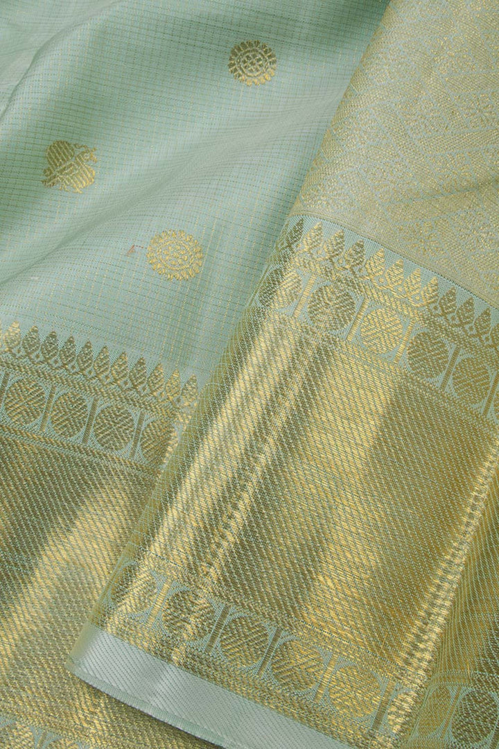 Summer Green Pure Zari Kanjivaram Silk Saree 10063397