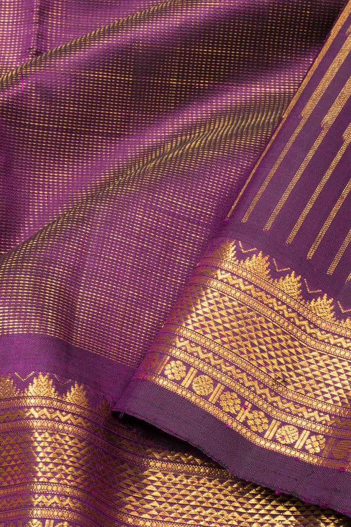 Purple Handloom Kanjivaram Silk Saree - Avishya