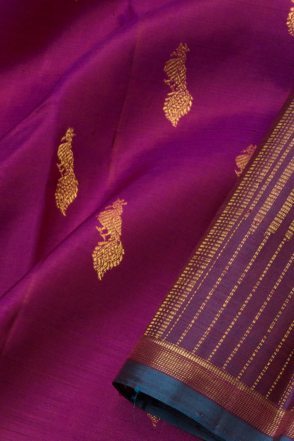 Violet Handloom Kanjivaram Silk Saree - Avishya