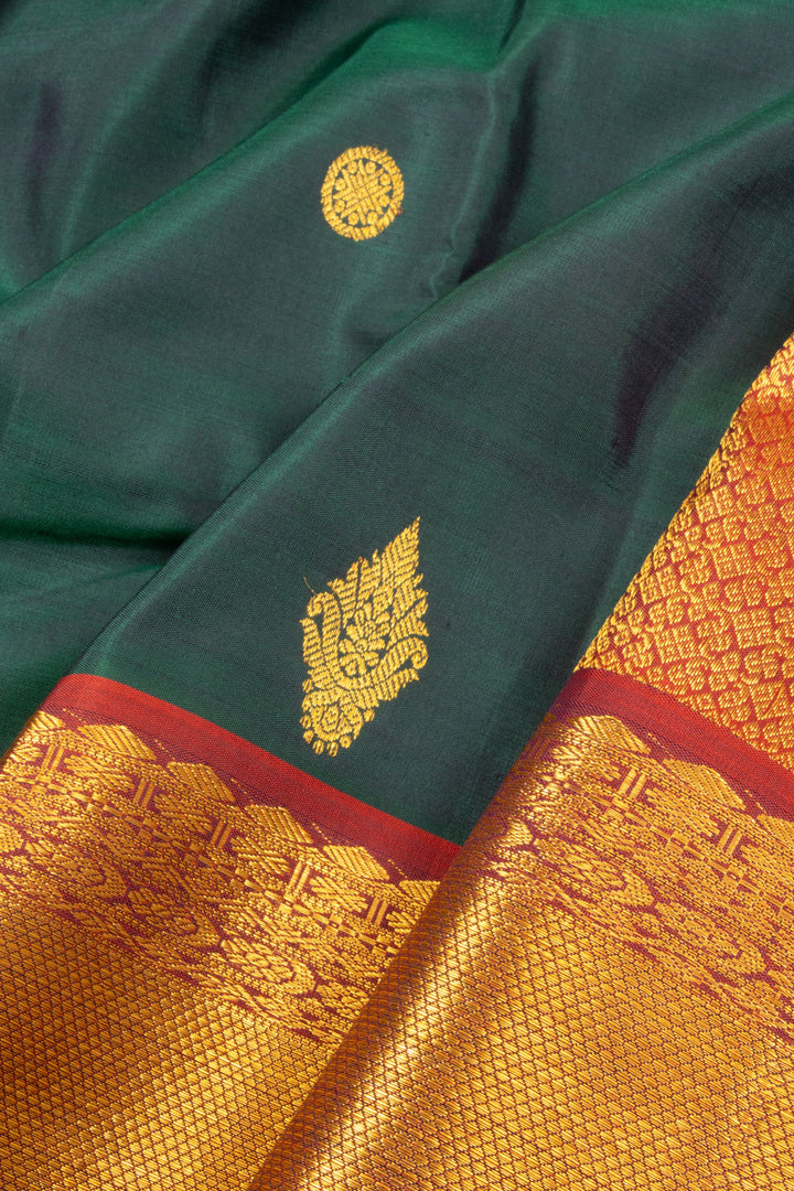 Green Bridal  Kanjivaram Silk Saree 10070647