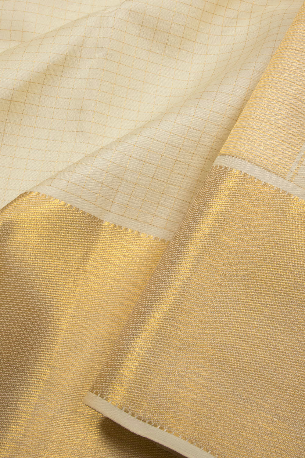 Off White Kanjivaram Silk Saree 