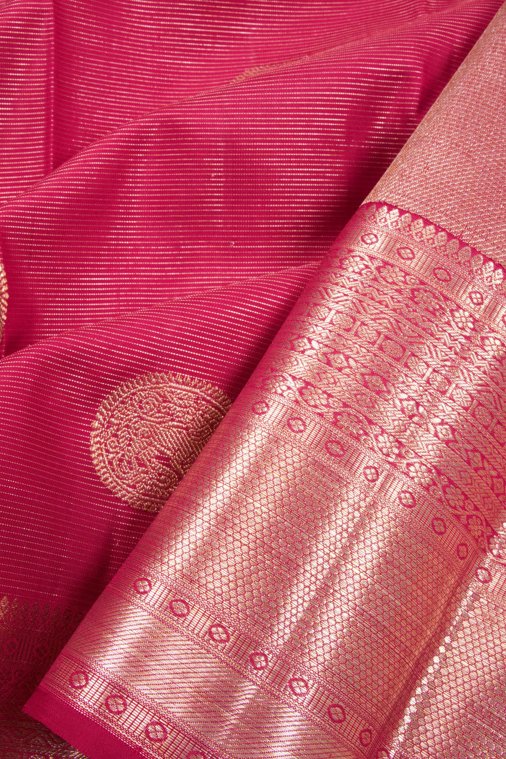 Maroon Vaira Oosi Bridal Kanjivaram Silk Saree