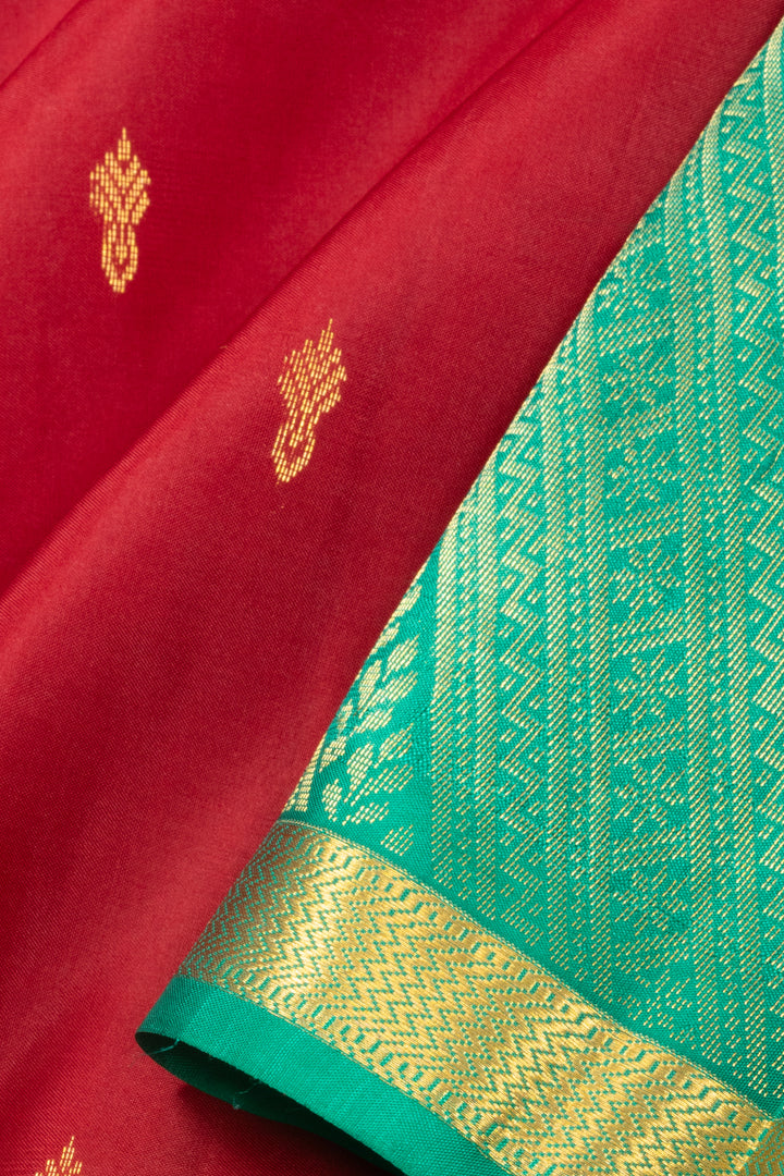 Maroon Handloom Kanjivaram Pure Silk Saree