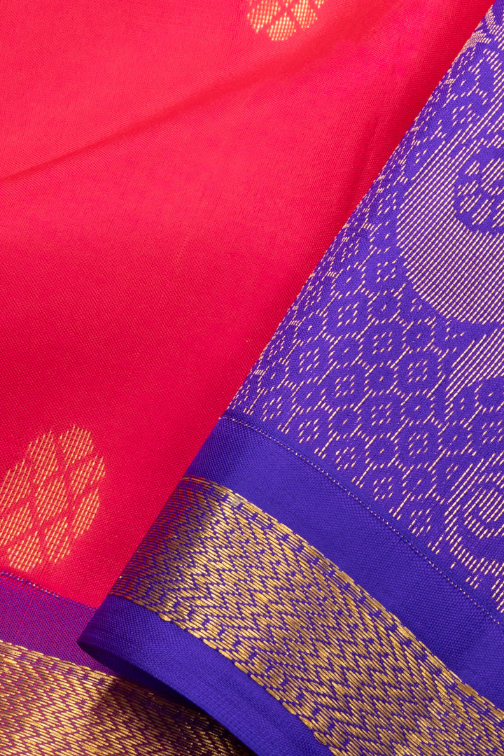 Pink Handloom Kanjivaram Pure Silk Saree