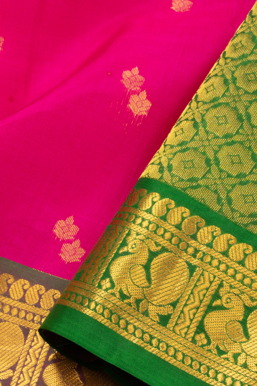 Pink Handloom Kanjivaram Pure Silk Saree