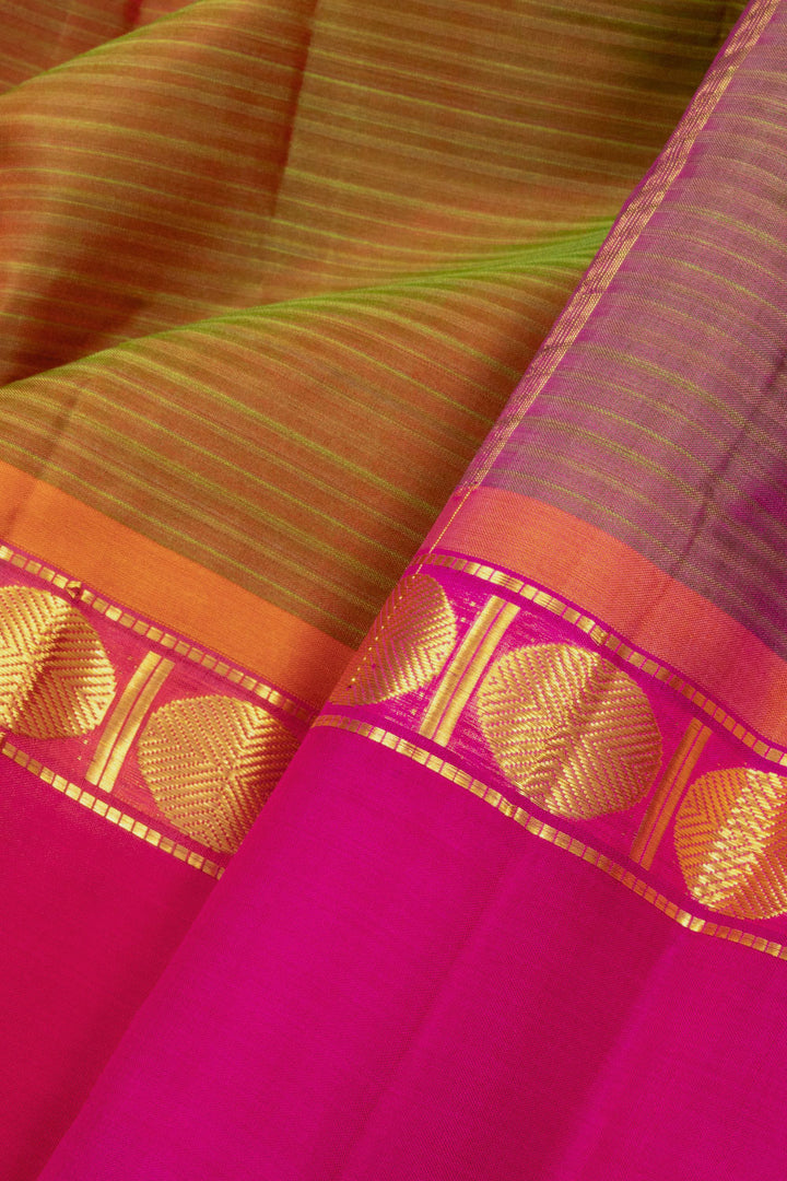 Green Handloom Kanjivaram Soft Silk Saree