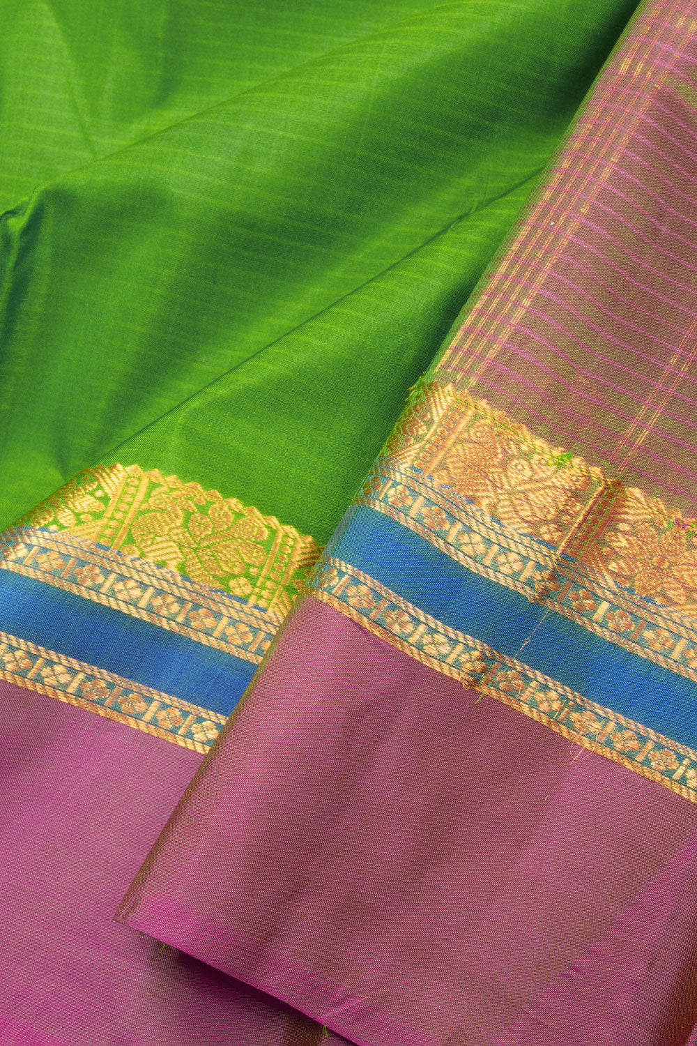 Green Handloom Kanjivaram Soft Silk Saree