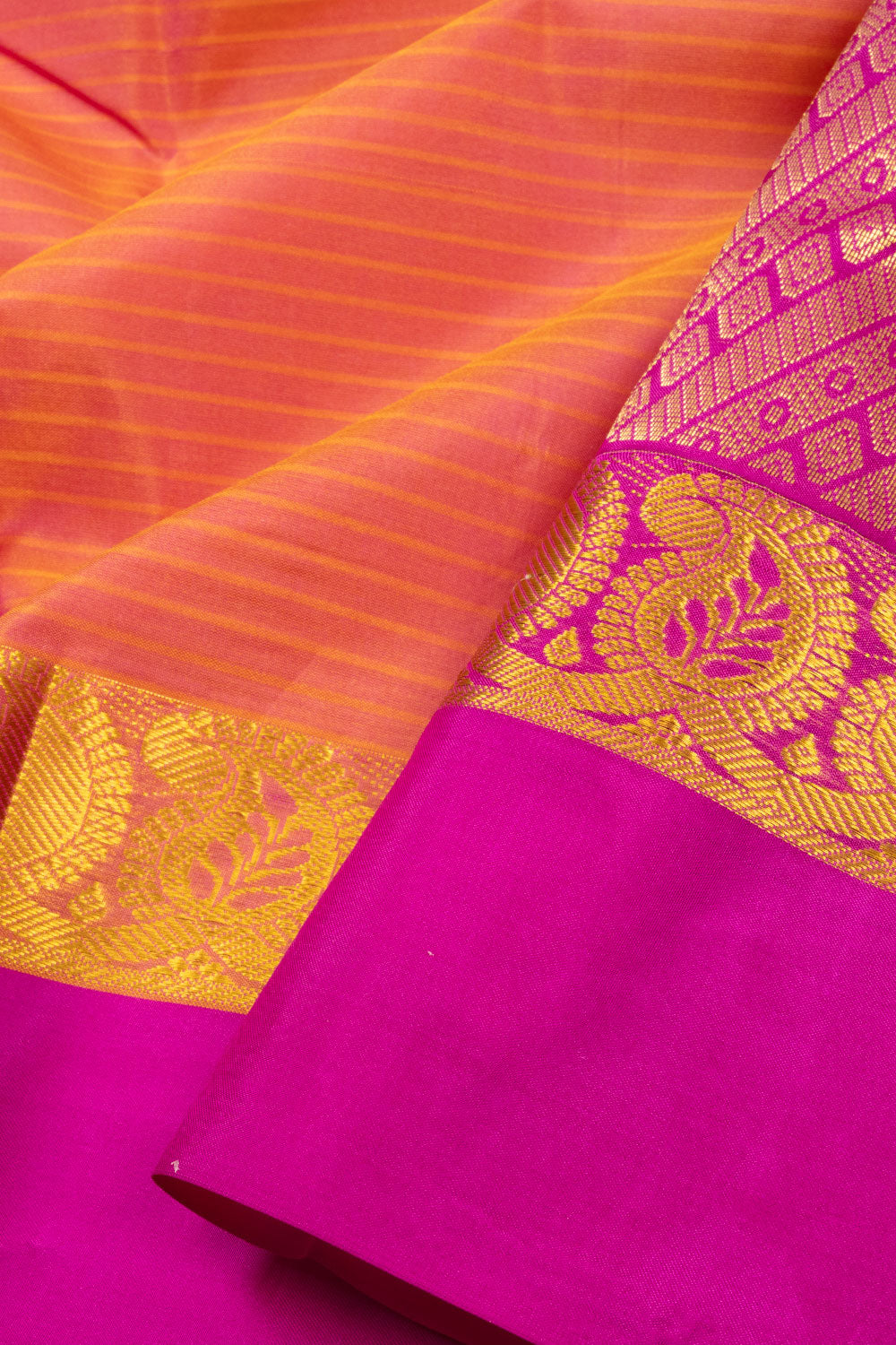 Pink Handloom Kanjivaram Soft Silk Saree 