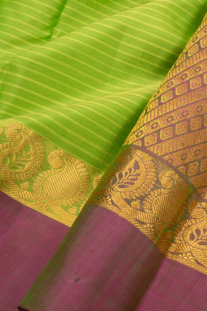 Green Handloom Kanjivaram Silk Saree