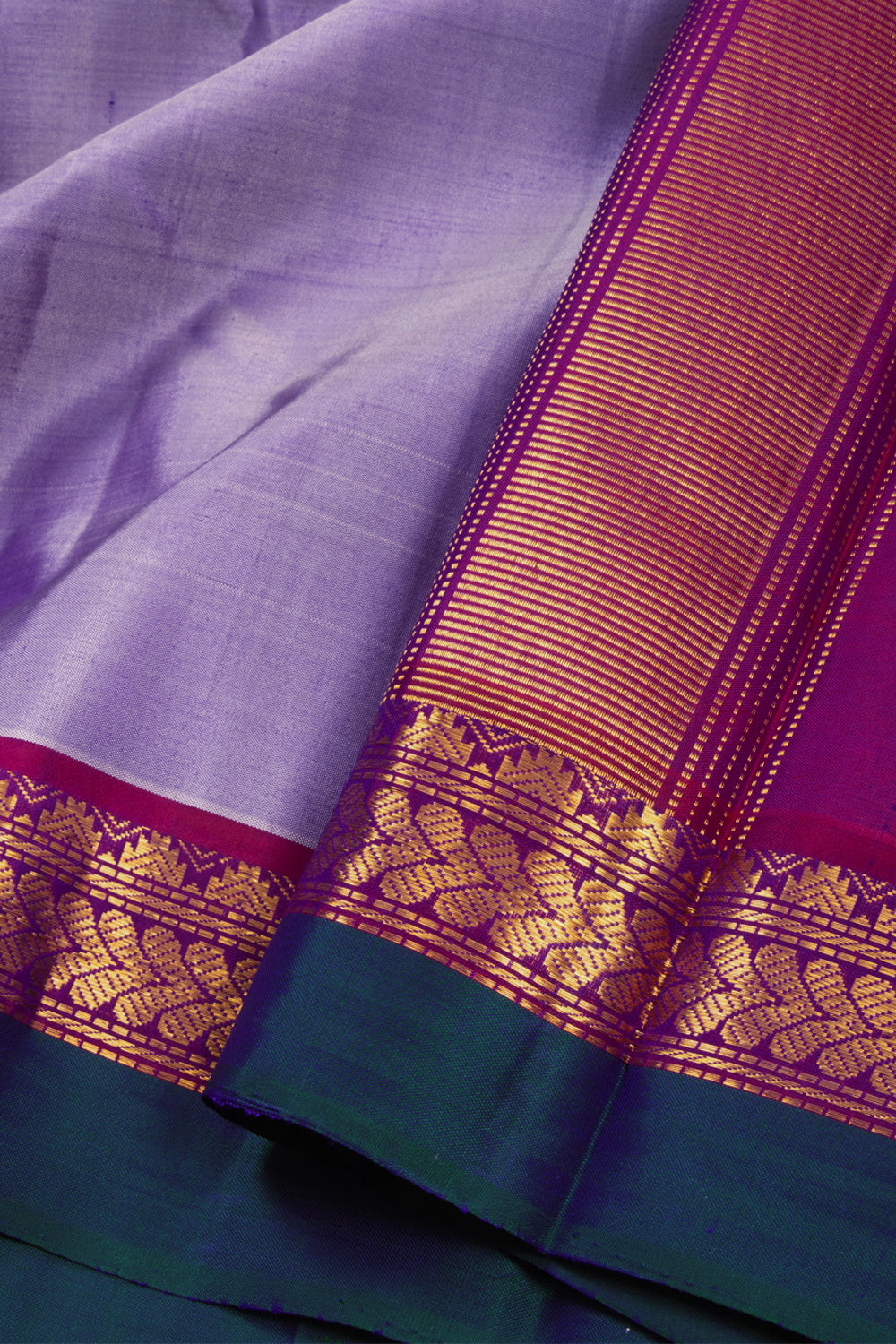 Violet Handloom Kanchipuram Pure Silk Saree 10072819