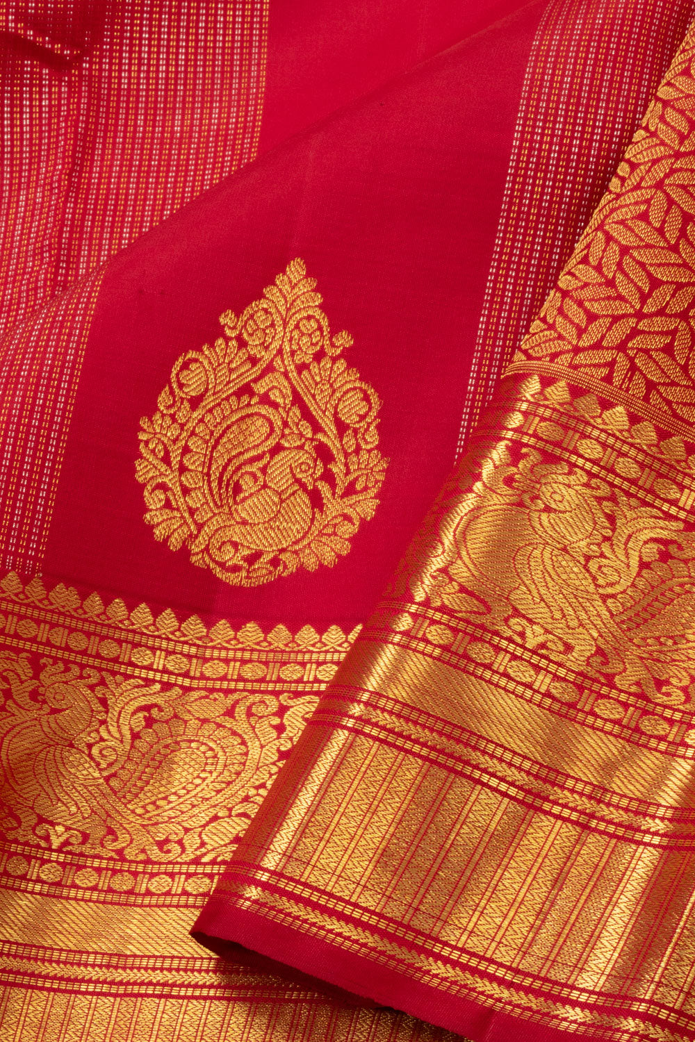 Maroon Handloom Kanjivaram Pure Silk Saree 10073820