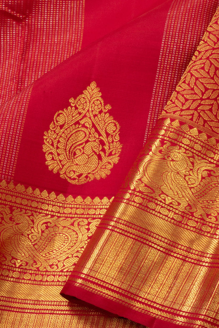 Maroon Handloom Kanjivaram Pure Silk Saree 10073820