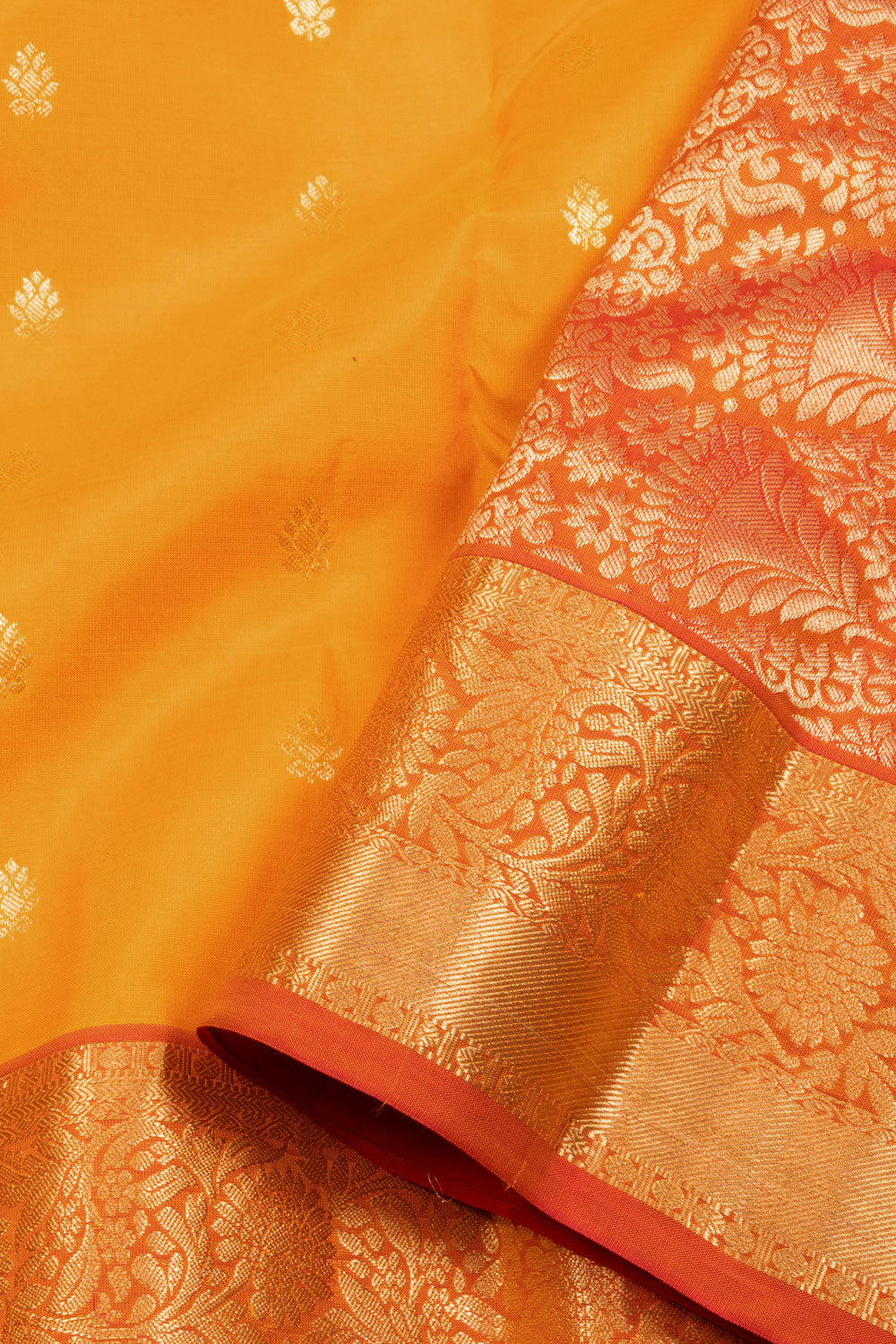 Yellow Pure Silk Kanjivaram Saree 10071862