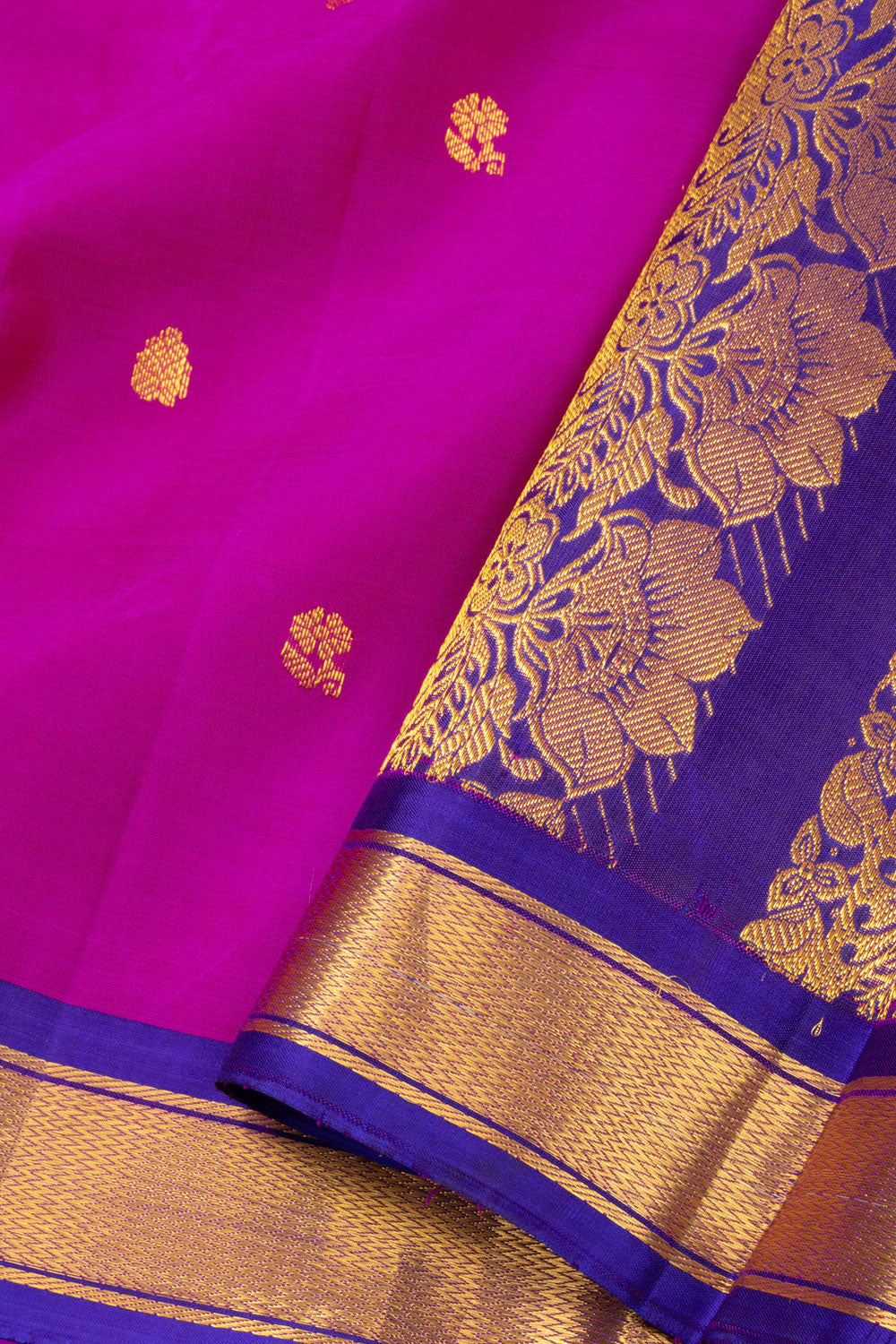 Purple Light Weight Kanjivaram Pure Silk Saree 10073794