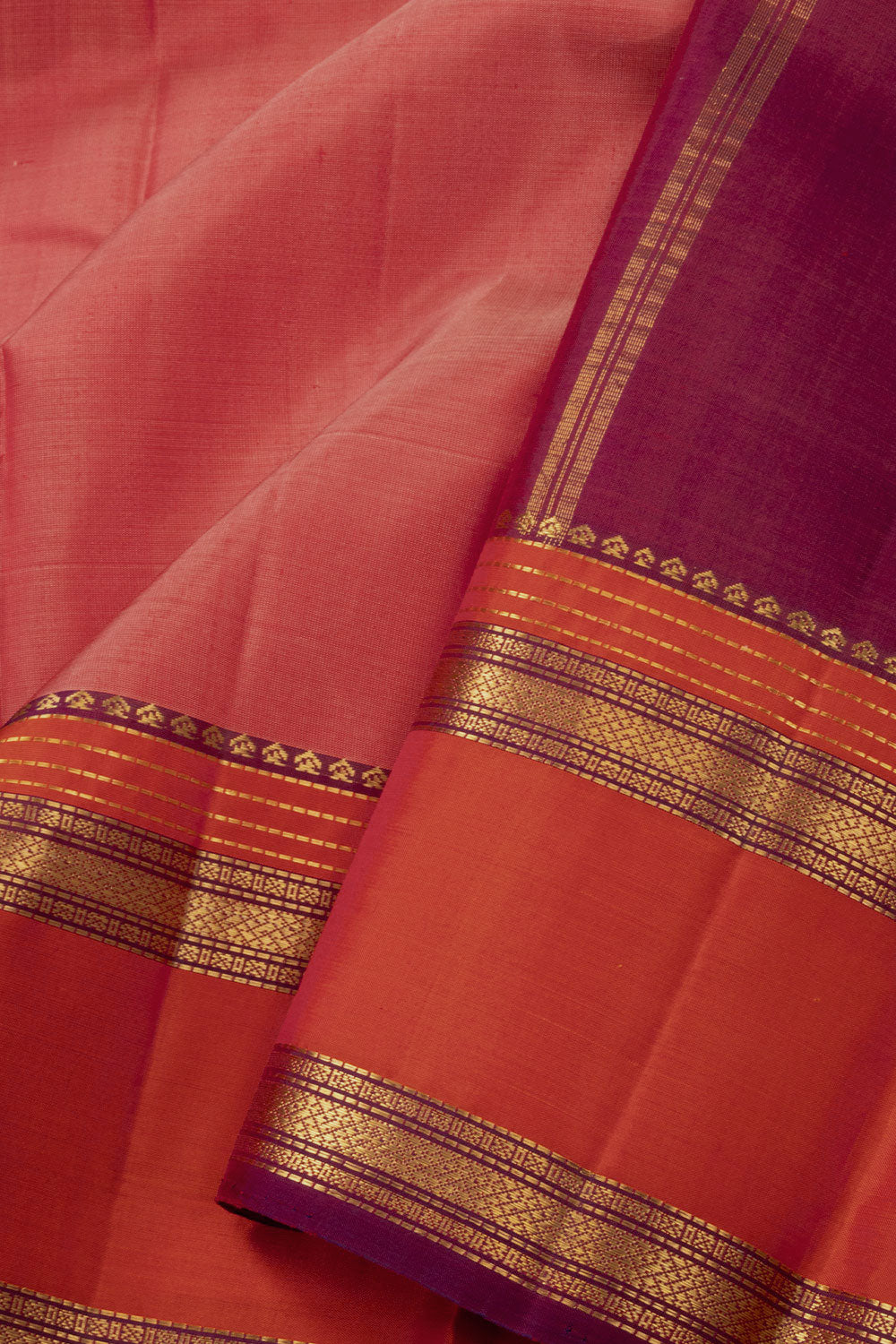 Orange Light Weight Kanjivaram Pure Silk Saree 10073808