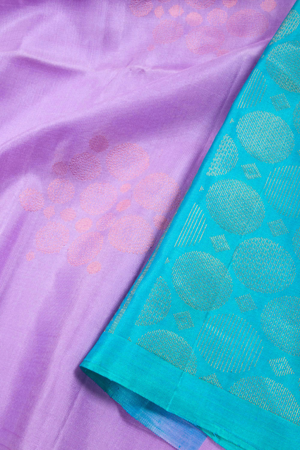 Periwinkle Violet Handloom Kanjivaram Soft Silk Saree 10062454